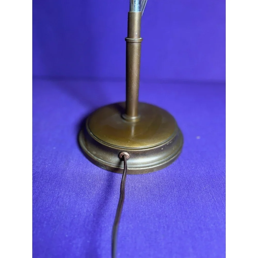 Unique Vintage MCM Banker's Kennedy Style Lamp w/ Provenance/Clippings